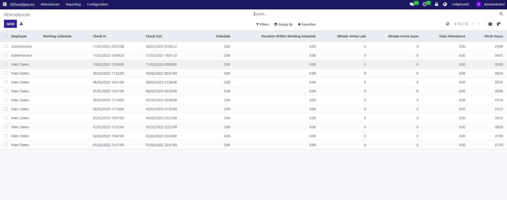 Quản lý chấm công Quản lý chấm công